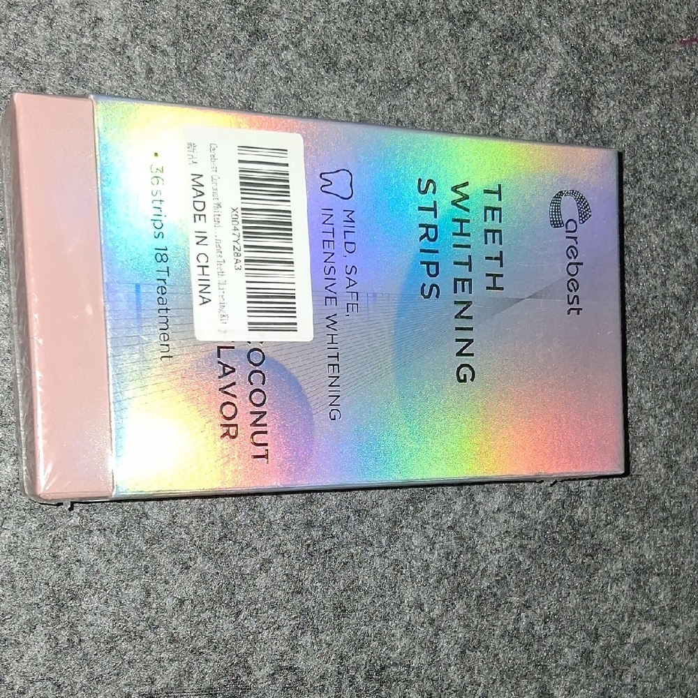Teeth Whitening Strips – Iridescent Pink Packaging, Coconut Flavor